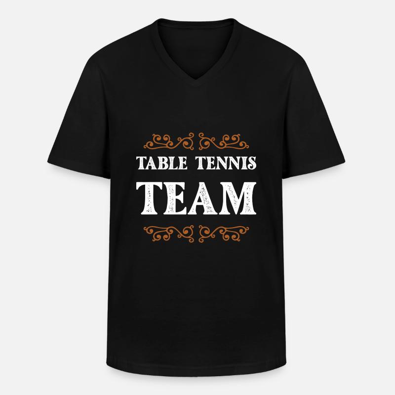 Table Tennis Team - Männer-T-Shirt mit V-Ausschnitt - Schwarz