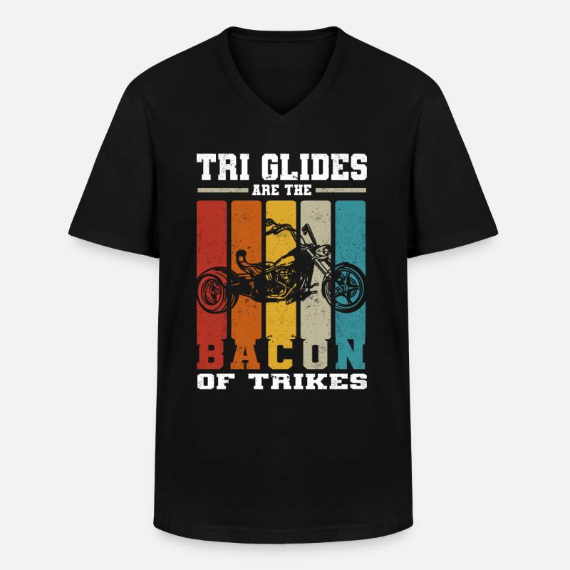 Triker - Männer-T-Shirt mit V-Ausschnitt - Schwarz