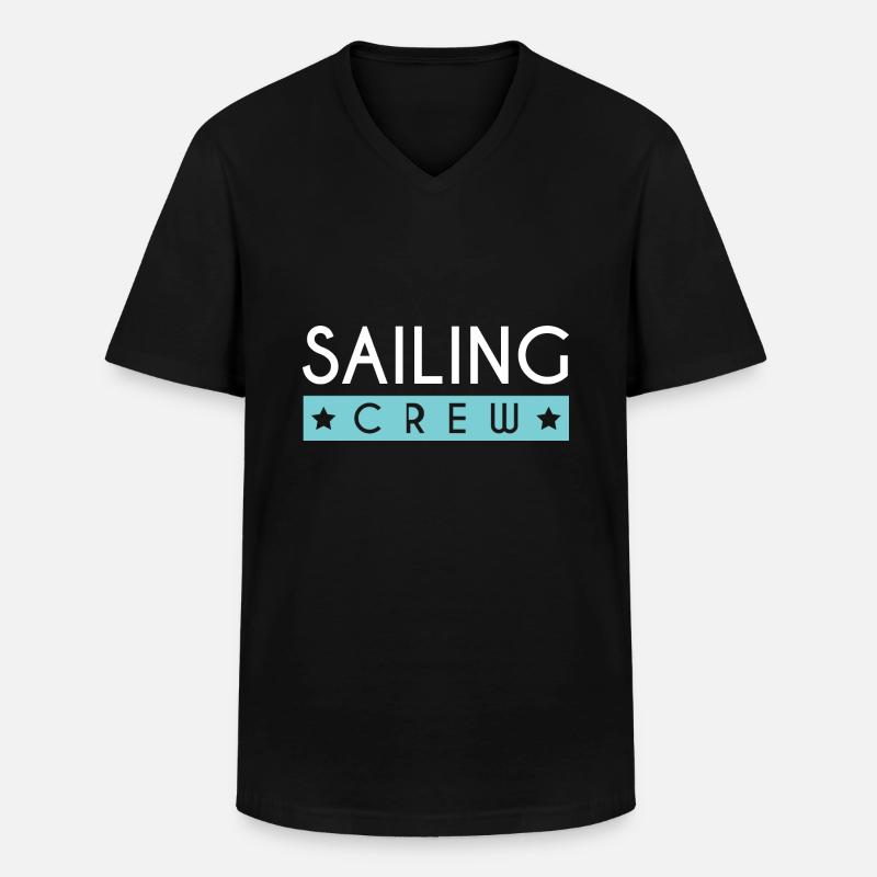 Sailing Crew - Männer-T-Shirt mit V-Ausschnitt - Schwarz