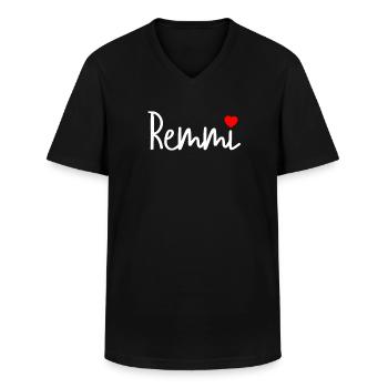 Remmi Demmi Remmidemmi Beste Freundinnen Freundin - Männer-T-Shirt mit V-Ausschnitt - Schwarz - Vorne - AI Model Male 178 dark (178cm)