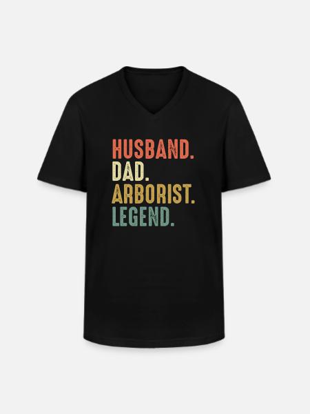 Arborist Tree Keeper Tree Skovhugger Far Far - Klassisk herre T-shirt med V-udskæring - sort