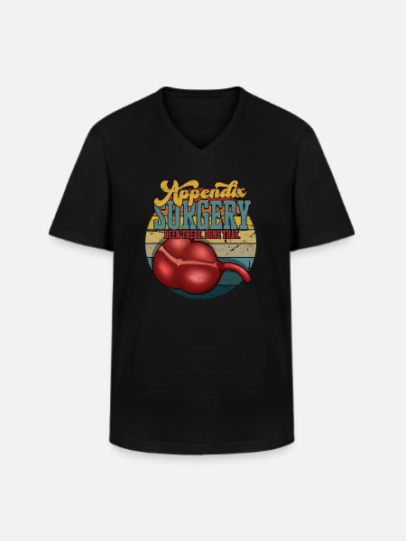 Appendix Operation Appendectomy Removal - Men's V-Neck T-Shirt - black
