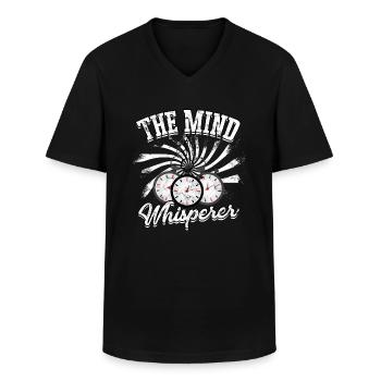 hypnotic hypnotize hypnotist - Men's V-Neck T-Shirt - black - Front - AI Model Male 178 dark (178cm)