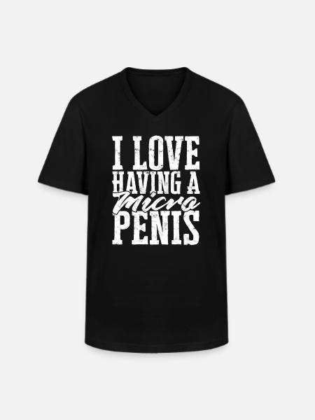 Micropenis Small Penis Sex Cock Club Micro - Men's V-Neck T-Shirt - black