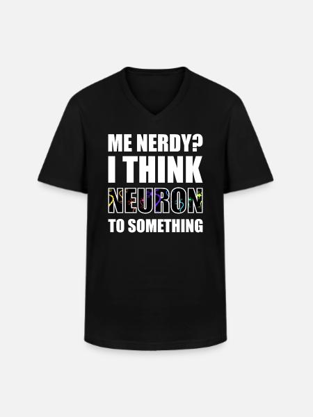 Brain Biology Neuron Teacher Gift - Men's V-Neck T-Shirt - black