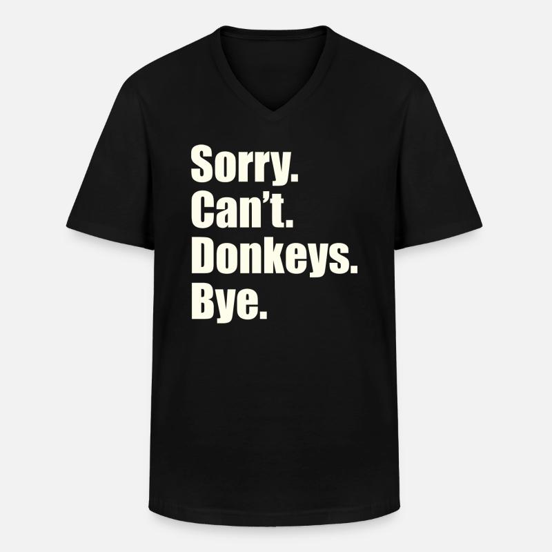 Esel - Männer-T-Shirt mit V-Ausschnitt - Schwarz