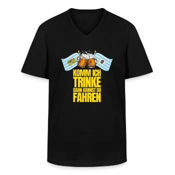 Allez, je vais boire, puis tu peux conduire - T-shirt col V Homme - noir - Devant - AI Model Male 178 dark (178cm)