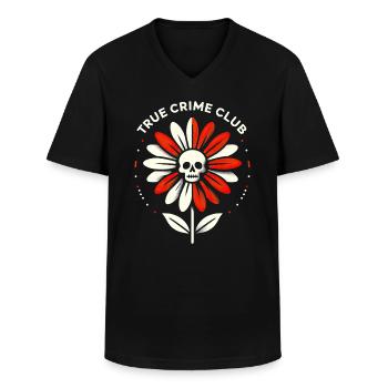 Skull Bloom Rätsel - Männer-T-Shirt mit V-Ausschnitt - Schwarz - Vorne - AI Model Male 178 dark (178cm)