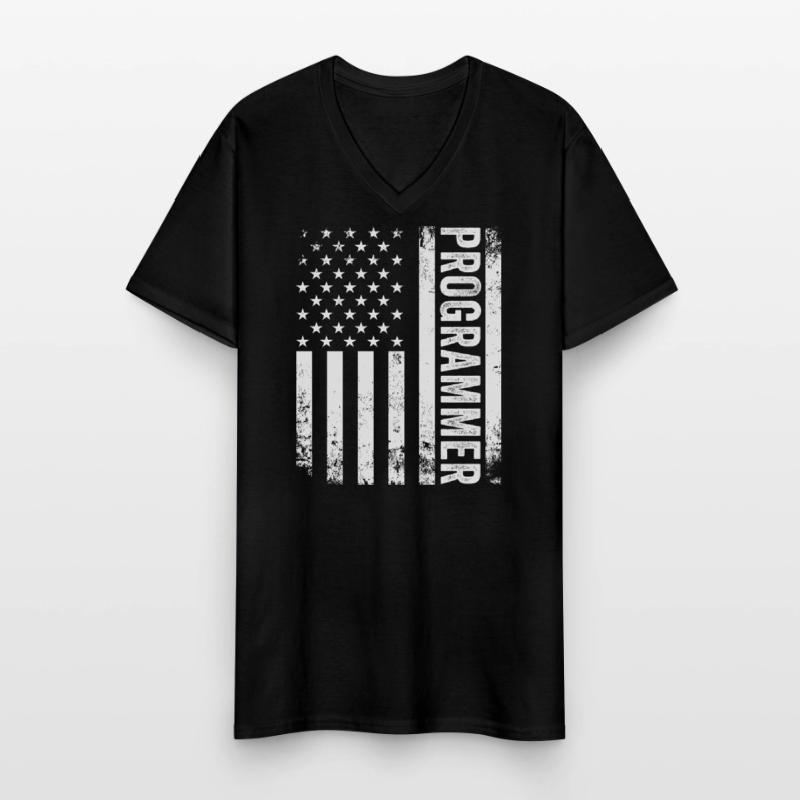 Programmierer Entwickler Programmierer Programmieren IT Computer Männer-T-Shirt mit V-Ausschnitt