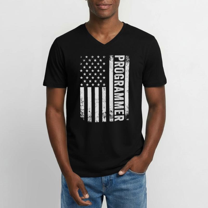 Codeur Développeur Programmeur Codage informatique informatique T-shirt col V Homme