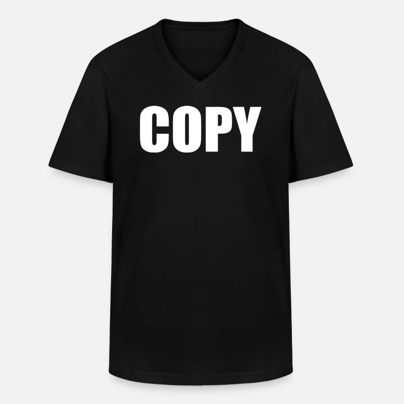 Copy - Männer-T-Shirt mit V-Ausschnitt - Schwarz