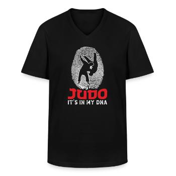 Judo It's in My DNA - Männer-T-Shirt mit V-Ausschnitt - Schwarz - Vorne - AI Model Male 178 dark (178cm)