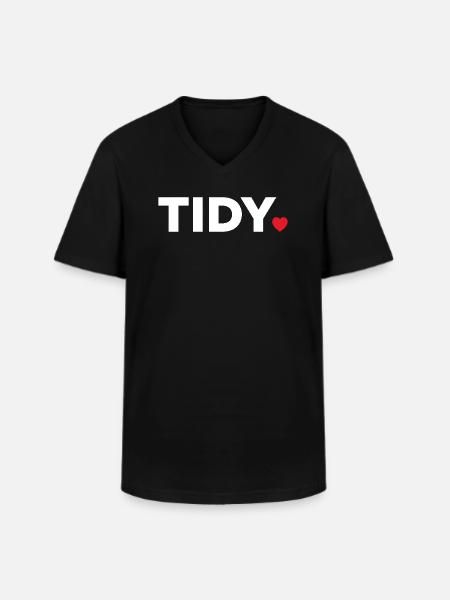 Tidy - Men's V-Neck T-Shirt - black