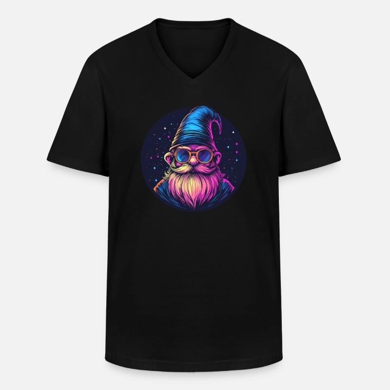 Space Dwarf Retro Look - Men's V-Neck T-Shirt - black