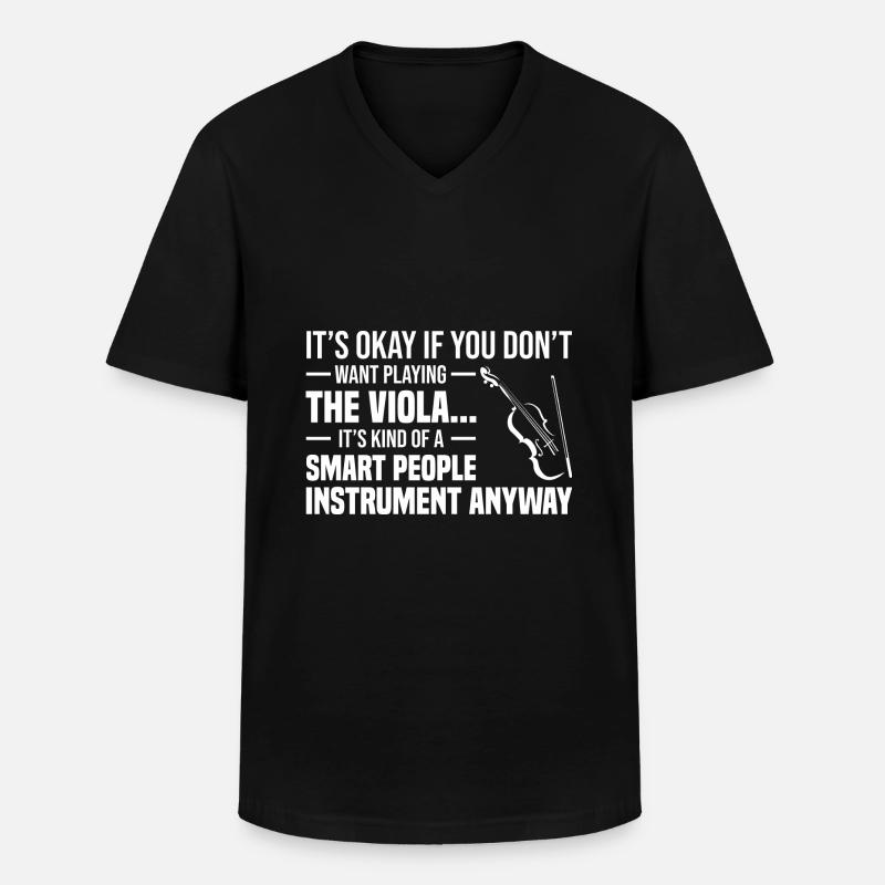 Bratsche - Männer-T-Shirt mit V-Ausschnitt - Schwarz
