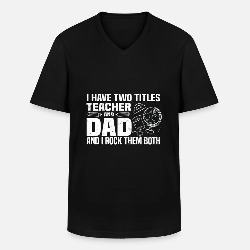 Lehrer - Männer-T-Shirt mit V-Ausschnitt - Schwarz