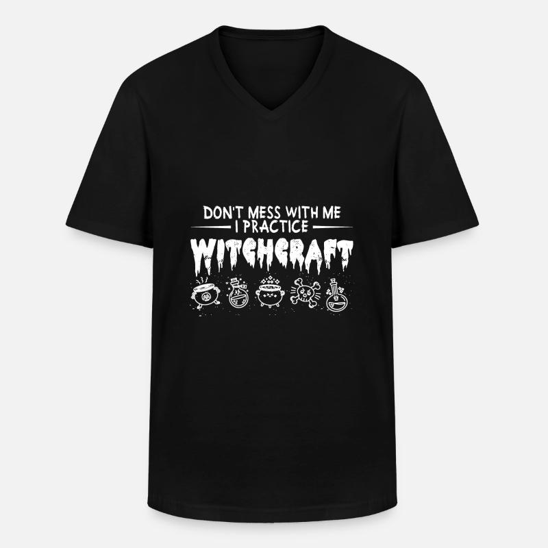 Hexen - Männer-T-Shirt mit V-Ausschnitt - Schwarz