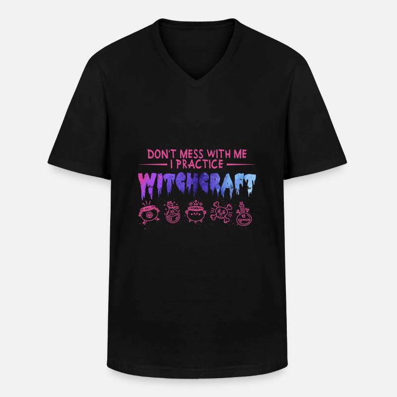 Hexerei - Männer-T-Shirt mit V-Ausschnitt - Schwarz