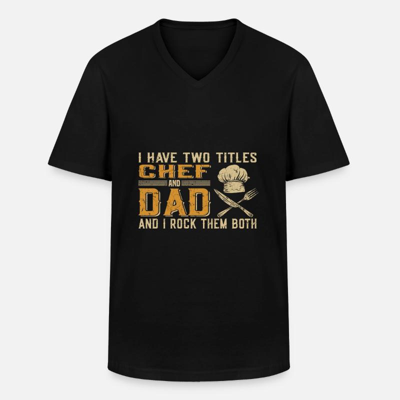 Koch - Männer-T-Shirt mit V-Ausschnitt - Schwarz