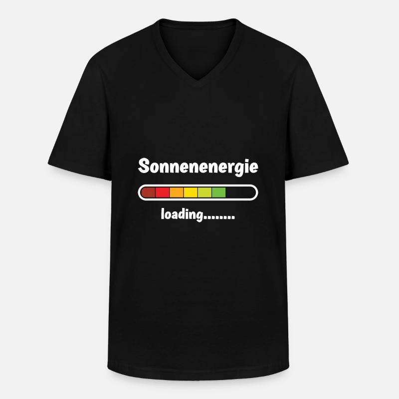 Solaranlage - Männer-T-Shirt mit V-Ausschnitt - Schwarz