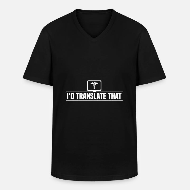 Klinische Kodierfachkraft - Männer-T-Shirt mit V-Ausschnitt - Schwarz