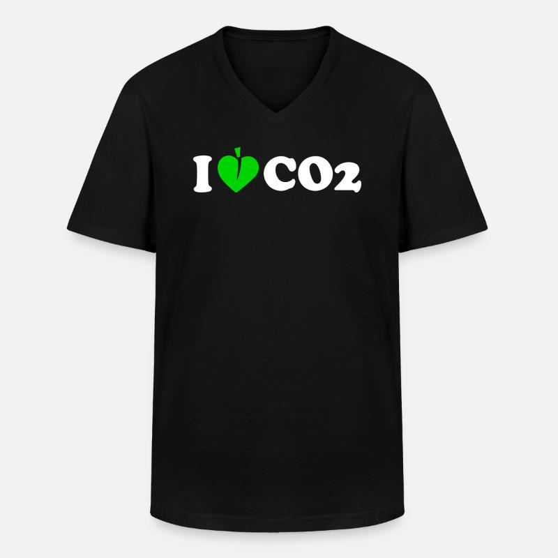 I love co2 - Männer-T-Shirt mit V-Ausschnitt - Schwarz