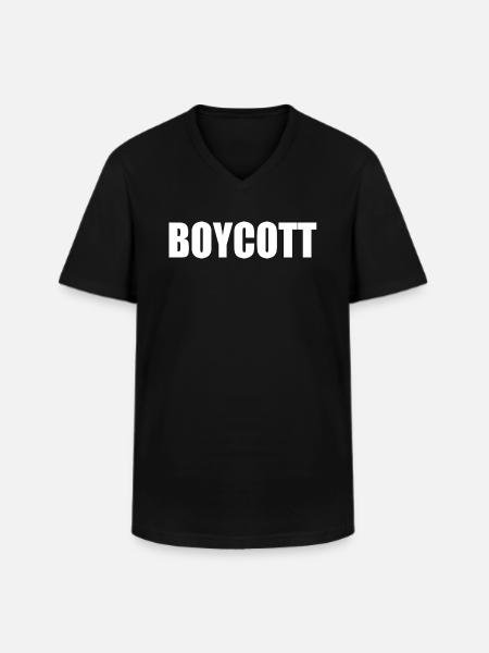 Boycott - Men's V-Neck T-Shirt - black