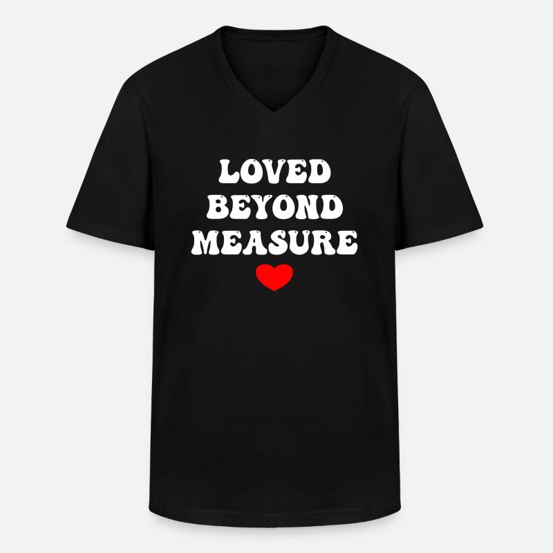Loved Beyond Measure - Männer-T-Shirt mit V-Ausschnitt - Schwarz