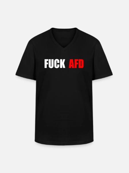 Fuck afd - Men's V-Neck T-Shirt - black