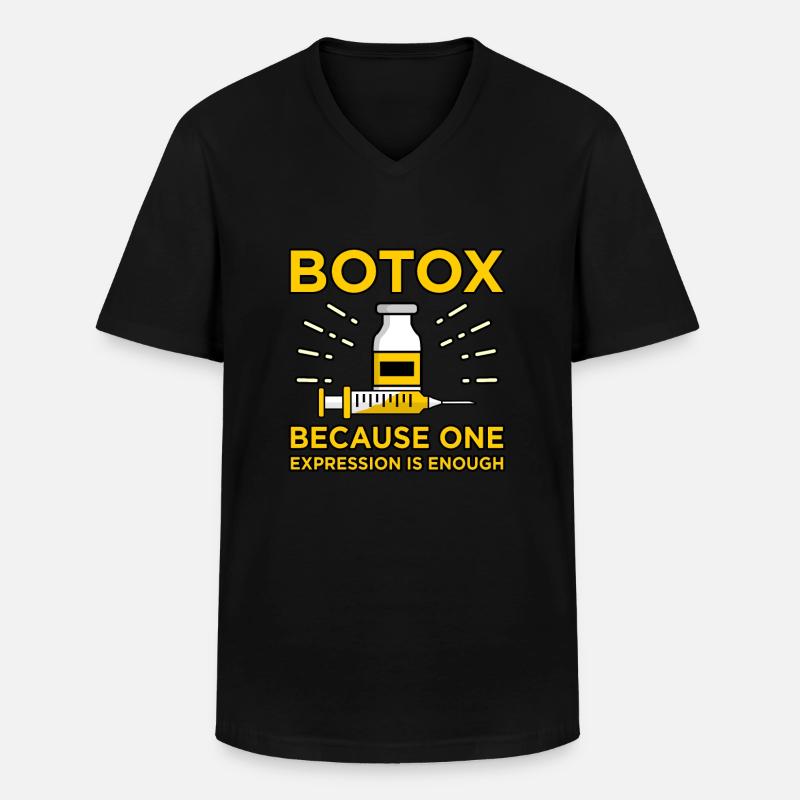 Botox - Männer-T-Shirt mit V-Ausschnitt - Schwarz