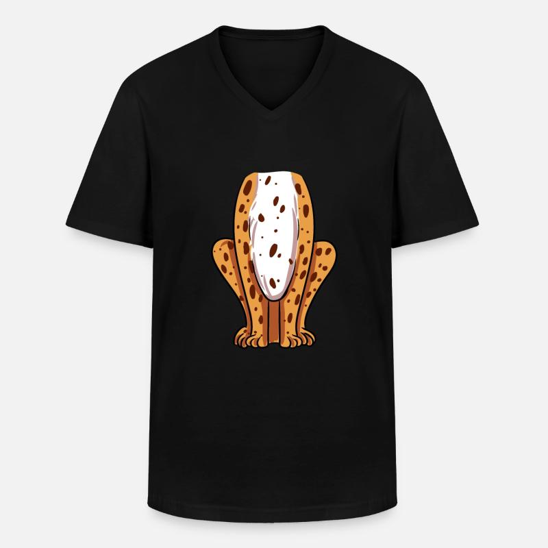 Leopard Kostüm - Männer-T-Shirt mit V-Ausschnitt - Schwarz