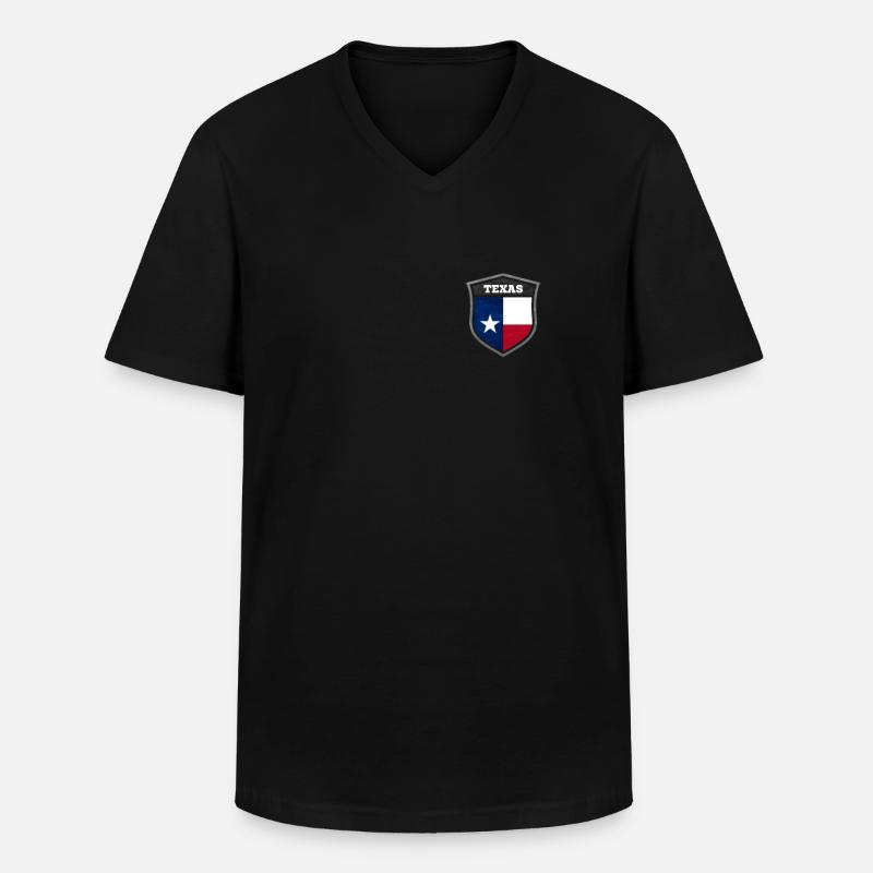 Texas - Männer-T-Shirt mit V-Ausschnitt - Schwarz