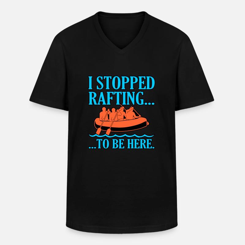 Rafting Extremes Hobby - Männer-T-Shirt mit V-Ausschnitt - Schwarz