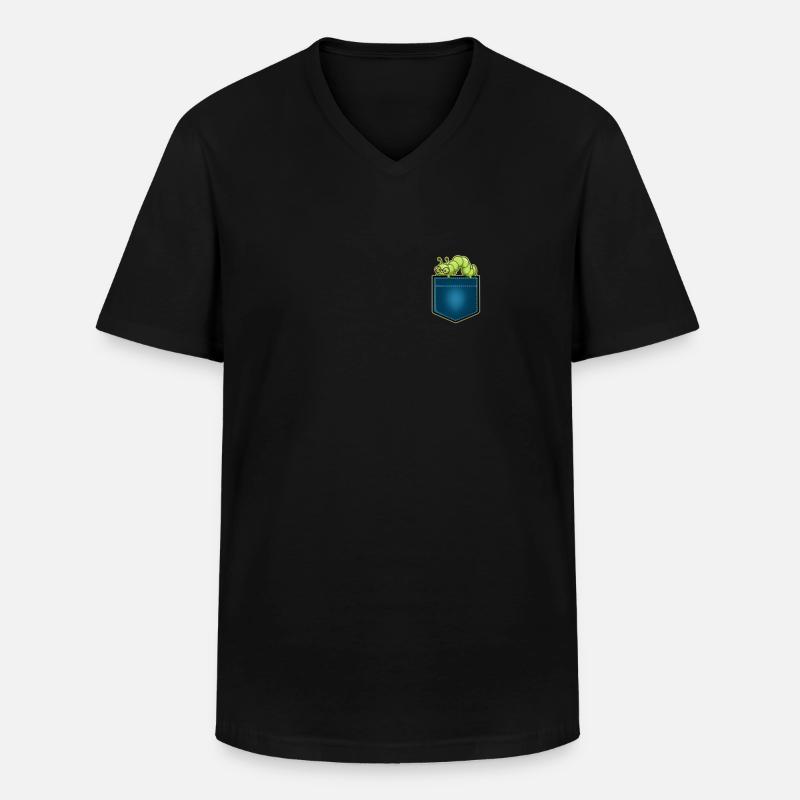 Raupe - Männer-T-Shirt mit V-Ausschnitt - Schwarz