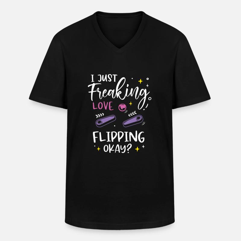 Frettchen - Männer-T-Shirt mit V-Ausschnitt - Schwarz