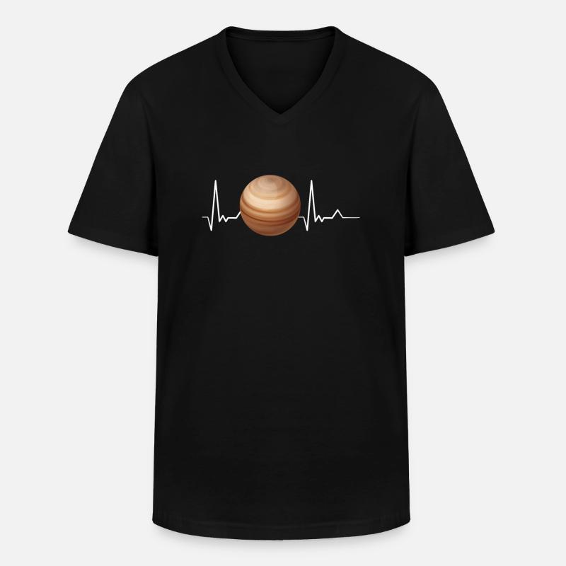Jupiter - Männer-T-Shirt mit V-Ausschnitt - Schwarz