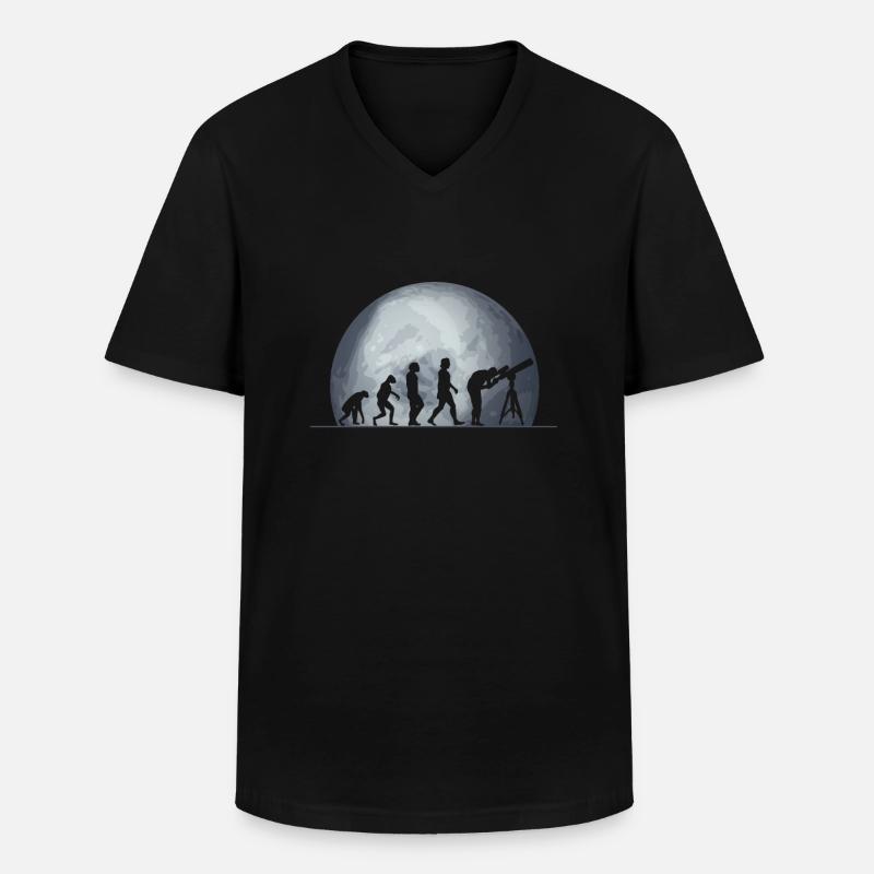 Pluto - Männer-T-Shirt mit V-Ausschnitt - Schwarz