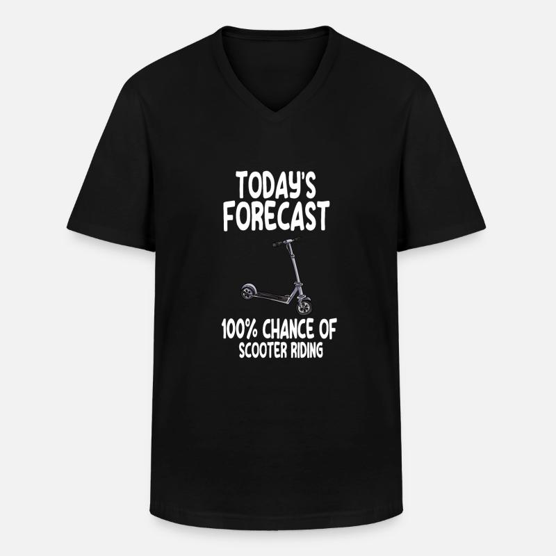 Scooter Roller Tretroller Geschenk - Männer-T-Shirt mit V-Ausschnitt - Schwarz