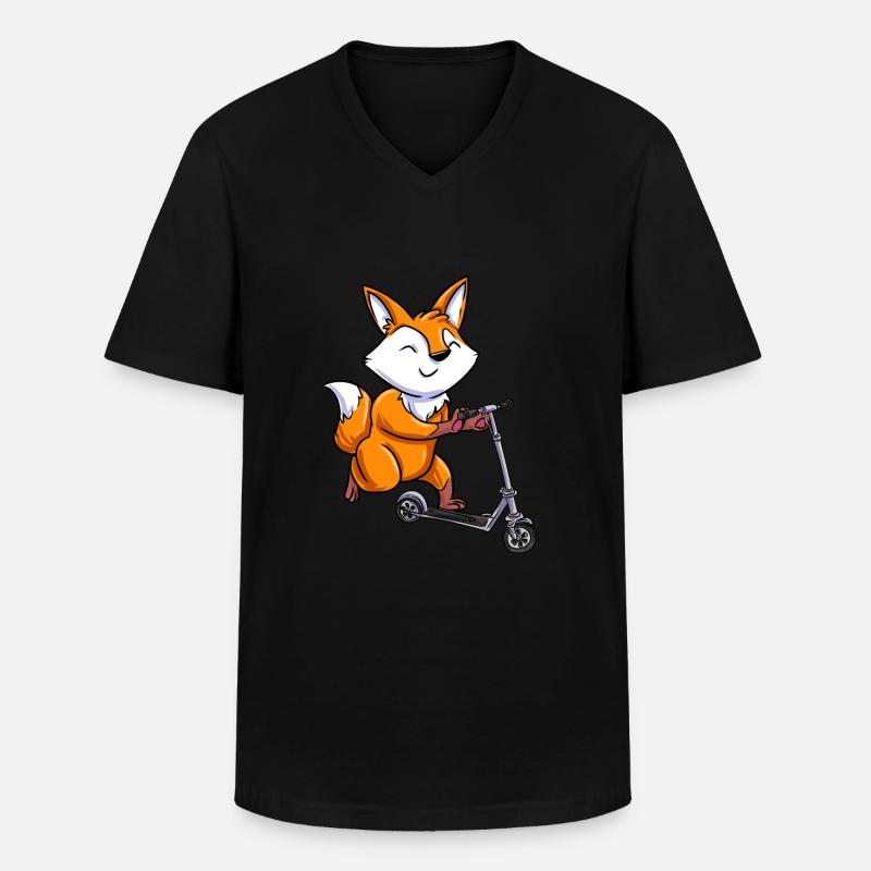 Scooter Roller Tretroller Geschenk - Männer-T-Shirt mit V-Ausschnitt - Schwarz