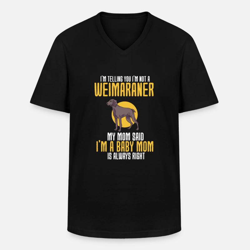 Weimaraner - Männer-T-Shirt mit V-Ausschnitt - Schwarz