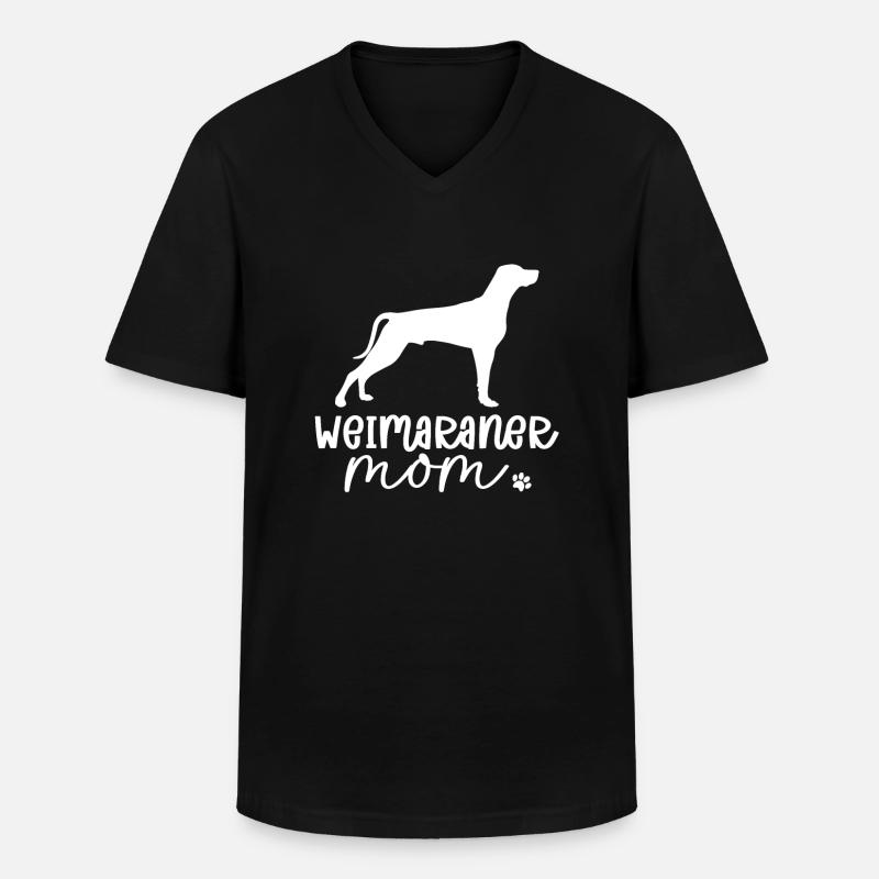 Weimaraner - Männer-T-Shirt mit V-Ausschnitt - Schwarz