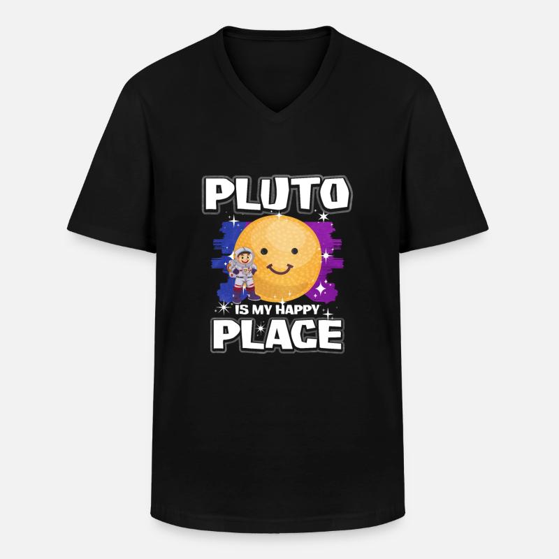 Pluto Planet Geschenk - Männer-T-Shirt mit V-Ausschnitt - Schwarz