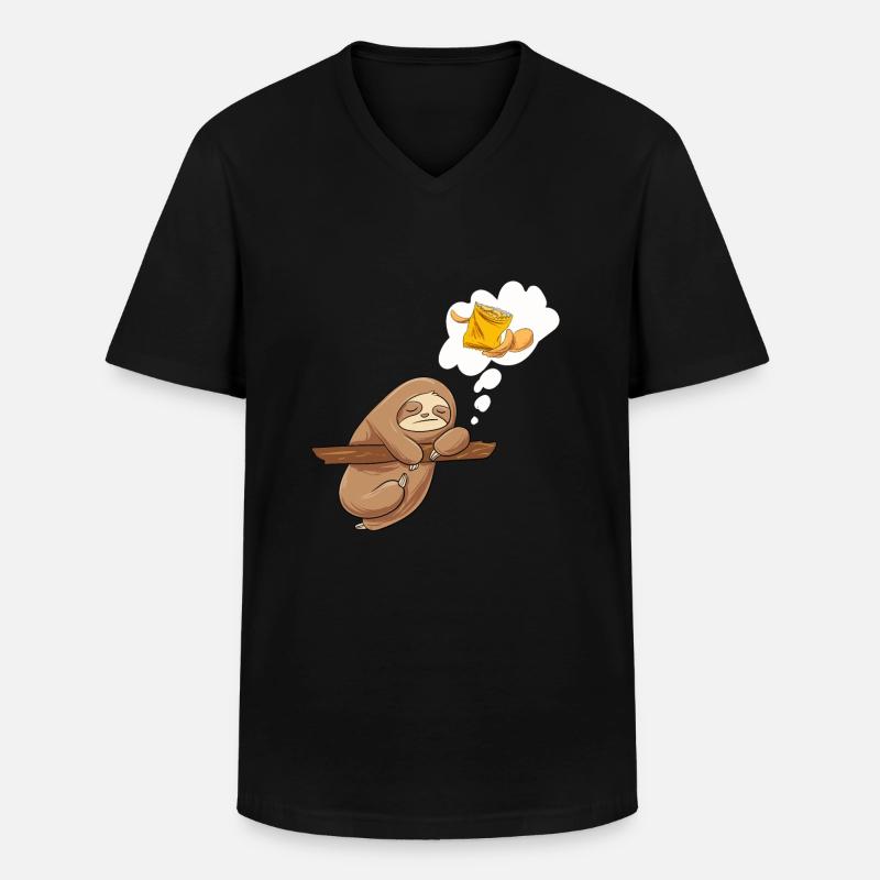 Chips Essen Snacks Süßigkeiten Geschenk - Männer-T-Shirt mit V-Ausschnitt - Schwarz