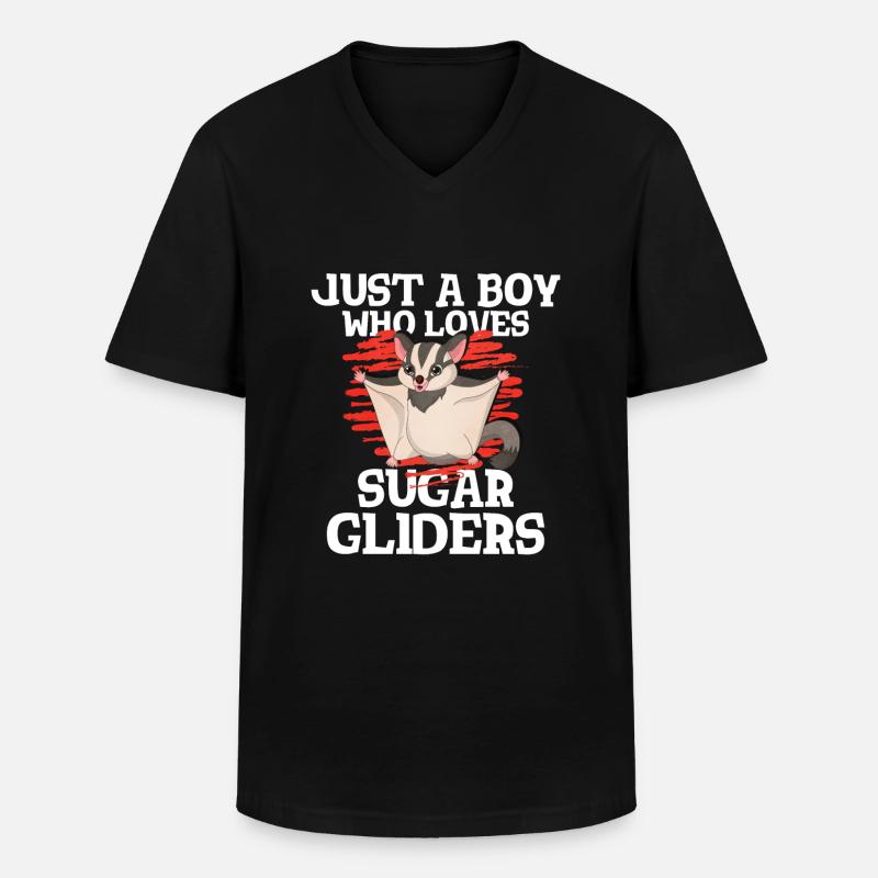 Flughörnchen - Männer-T-Shirt mit V-Ausschnitt - Schwarz