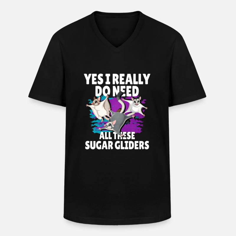 Flughörnchen - Männer-T-Shirt mit V-Ausschnitt - Schwarz