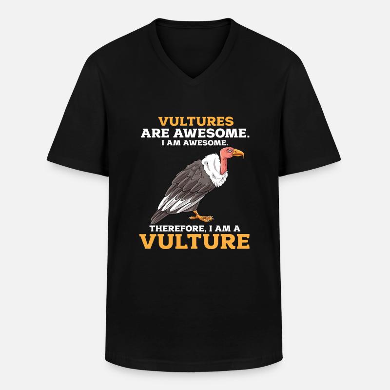 Aasgeier - Männer-T-Shirt mit V-Ausschnitt - Schwarz