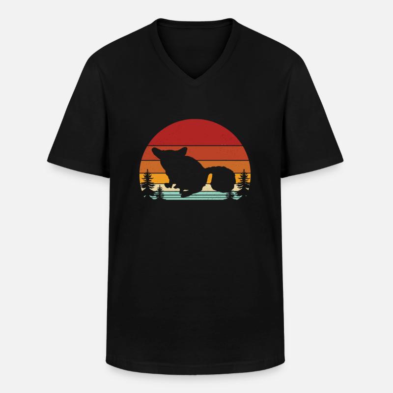 Galago - Männer-T-Shirt mit V-Ausschnitt - Schwarz