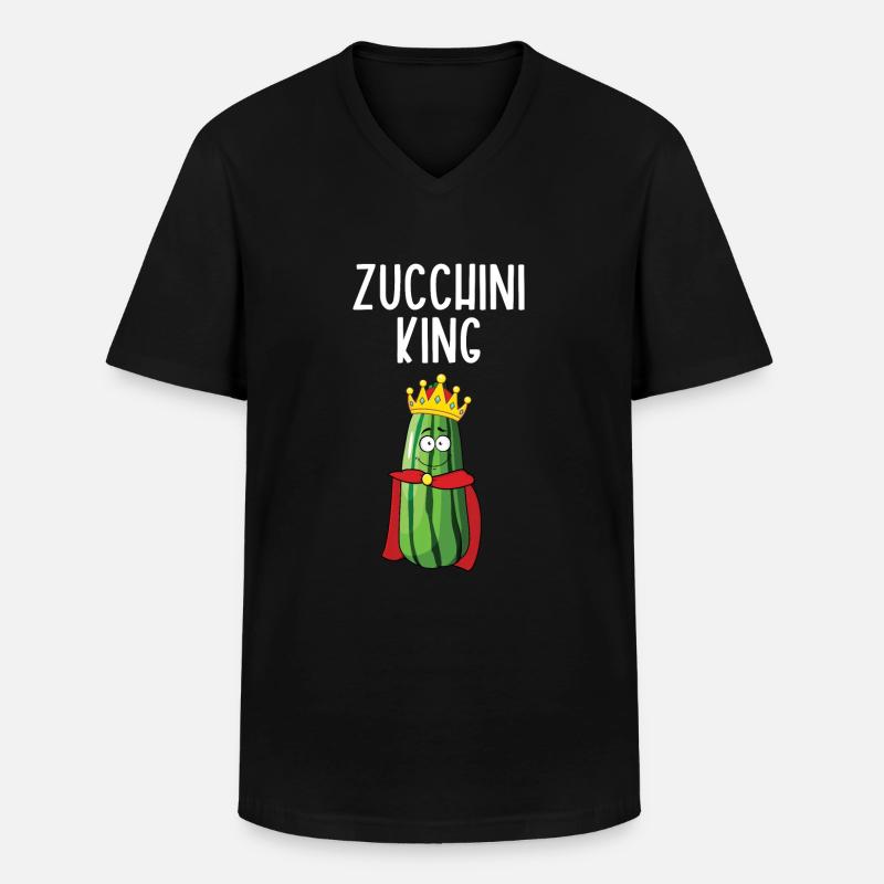 Zucchini - Männer-T-Shirt mit V-Ausschnitt - Schwarz