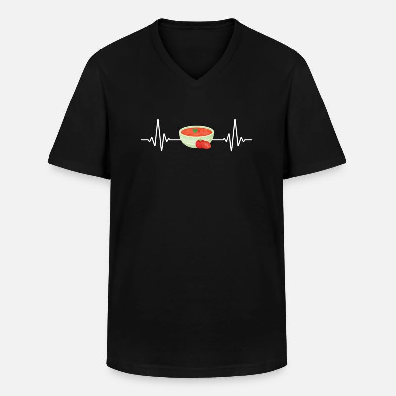 Tomatensuppe - Männer-T-Shirt mit V-Ausschnitt - Schwarz