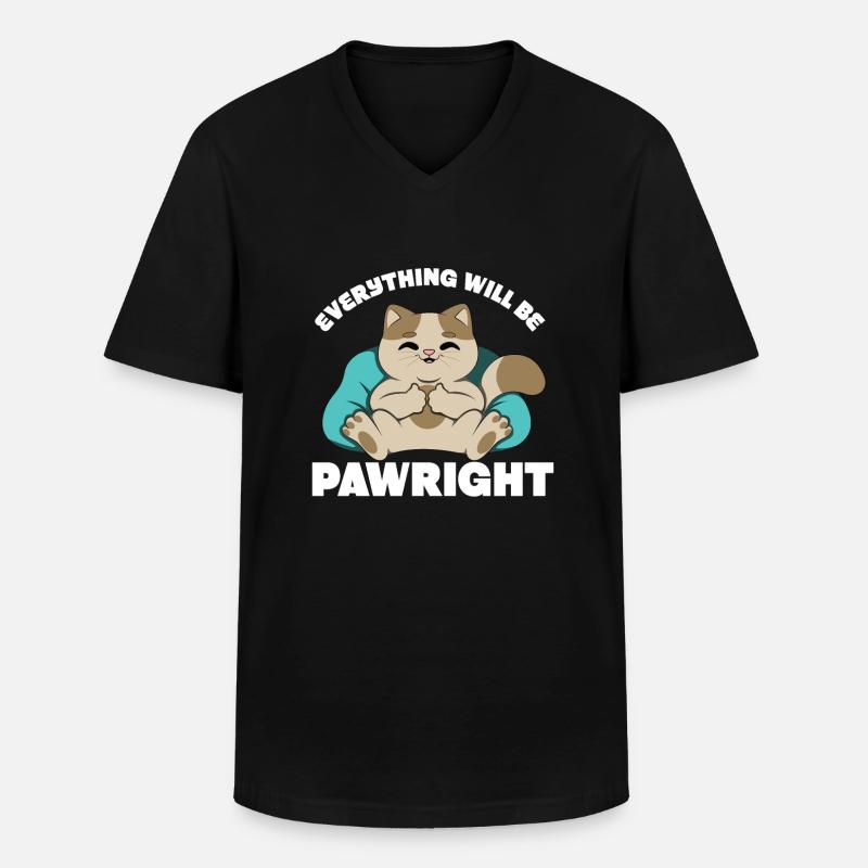 Alles wird gut werden - Männer-T-Shirt mit V-Ausschnitt - Schwarz